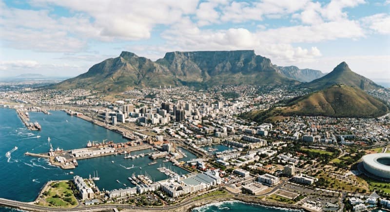 Cape Town, South Africa with Table Mountain